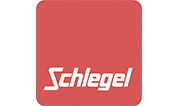 Логотип производителя немецкого уплотнителя для окон Шлегель, розовый