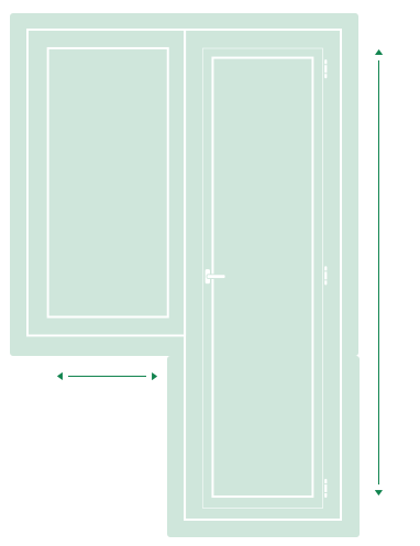 схема окна - рама с размерами Рехау