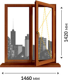 Размеры окна для остекления дома серии П 44